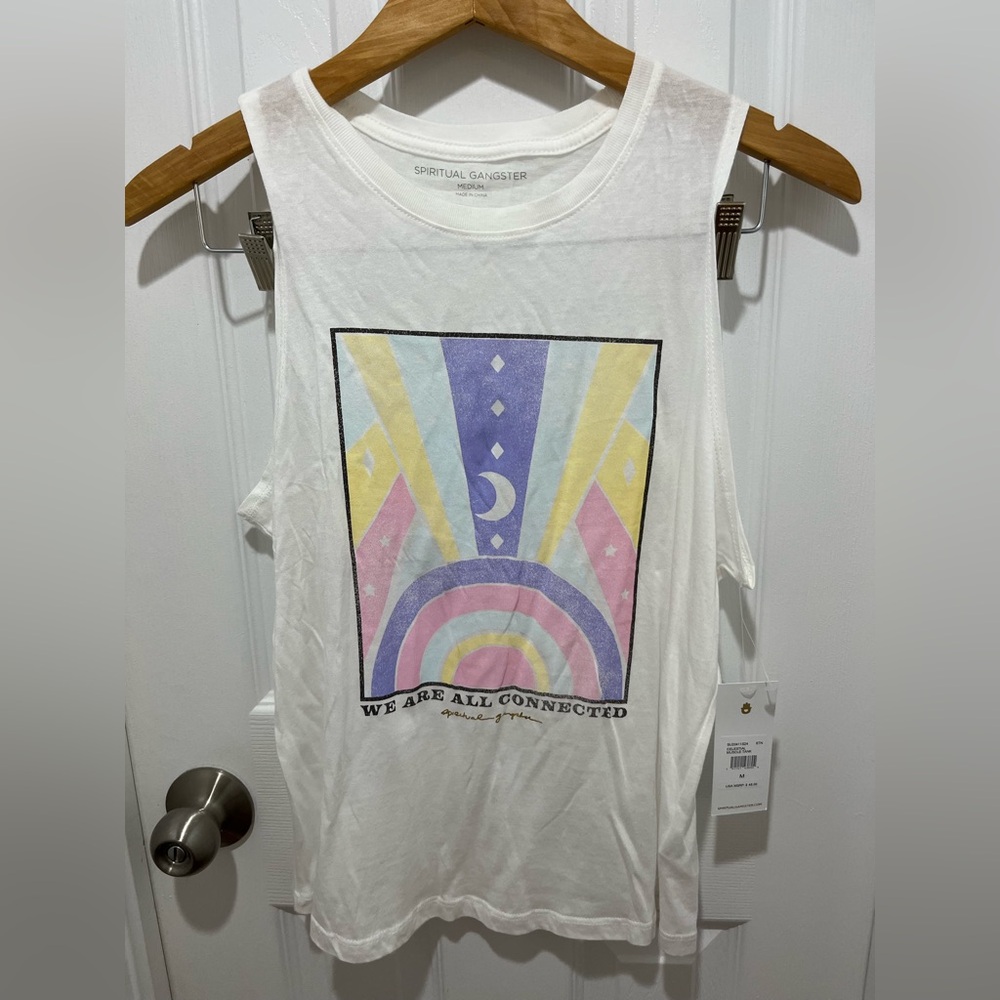 SPIRITUAL GANGSTER CELESTIAL MUSCLE TANK MEDIUM BNWT